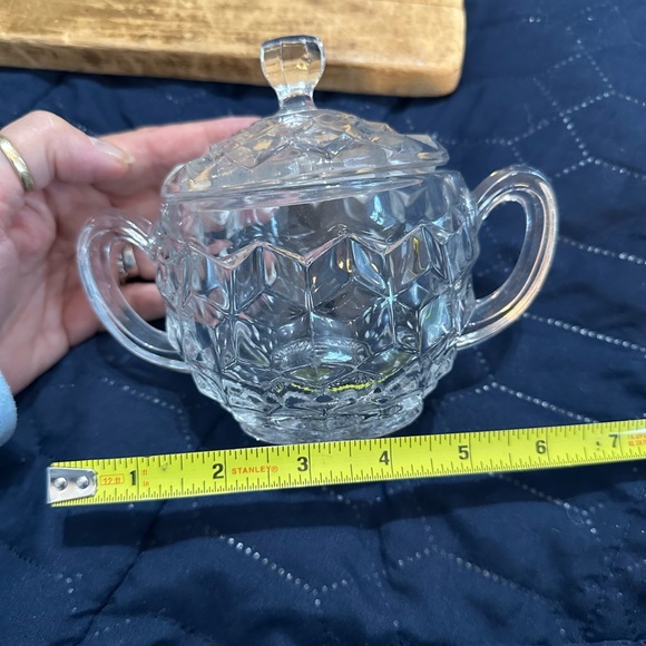 Vintage Creamer/Sugar Cut Glass-Vintage - Picture 10 of 13